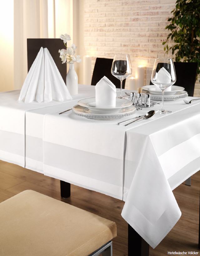 50 Tischdecken Zwirn Damast 80 x 80 cm weiß Gastro Hotel Bistro Hochzeit Party 